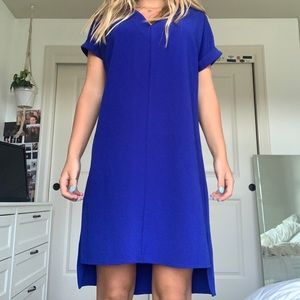 Blue midi sophisticated dress